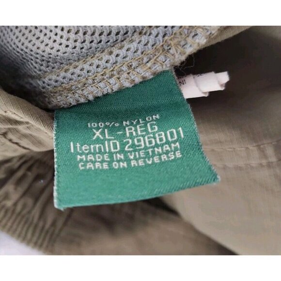 LL Bean Men's Khaki Nylon Stretch Green Cargo  Hiking Pants Size XL (38x30) - Picture 4 of 8